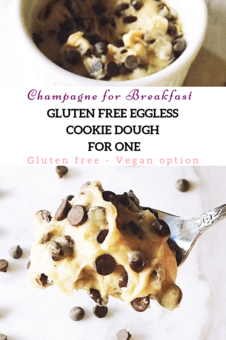 Gluten Free Eggless Cookie Dough - Gluten free, Vegan - Champagne for Breakfast